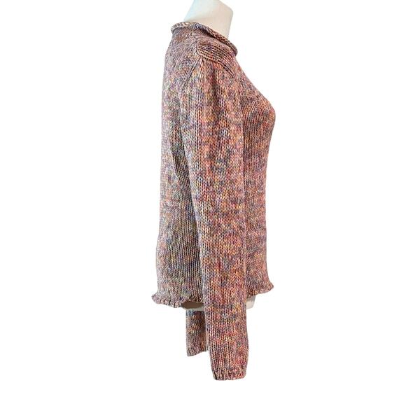 Harold's Colorful Knit Mock Neck Sweater Autumn Fall Colorful Indie Size Medium - Picture 3 of 6